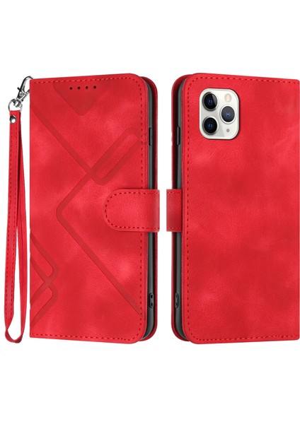 iPhone 11 Pro Için Kılıf Kart Yuvası Standlı Flip Cüzdan Pu Deri Manyetik Kapak (Yurt Dışından)