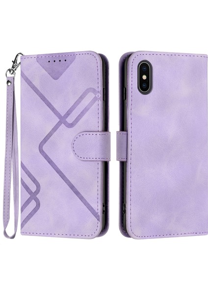 iPhone X/xs Için Kılıf Kart Yuvası Standlı Flip Cüzdan Pu Deri Manyetik Kapak (Yurt Dışından)
