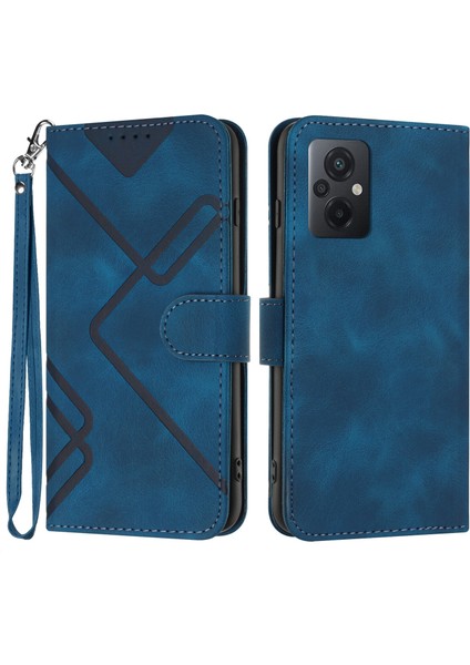 Xiaomi Mi Poco M5 Için Kılıf Kart Yuvası Standlı Flip Cüzdan Pu Deri Manyetik Kapak (Yurt Dışından)