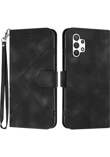 Samsung Galaxy A32 5g Için Kılıf Kart Yuvası Standlı Flip Cüzdan Pu Deri Manyetik Kapak (Yurt Dışından)