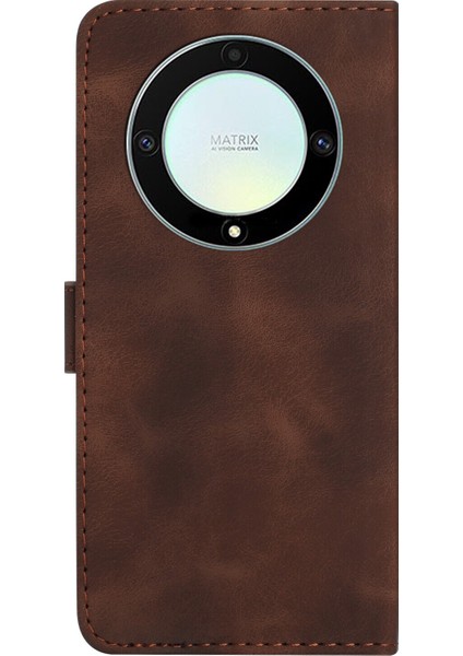 Honor Magic 5 Lite Için Kılıf Kart Yuvası Standlı Flip Cüzdan Pu Deri Manyetik Kapak (Yurt Dışından)