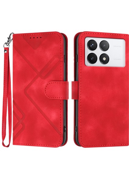 Xiaomi Redmi K70 Için Kılıf Kart Yuvası Standlı Flip Cüzdan Pu Deri Manyetik Kapak (Yurt Dışından)