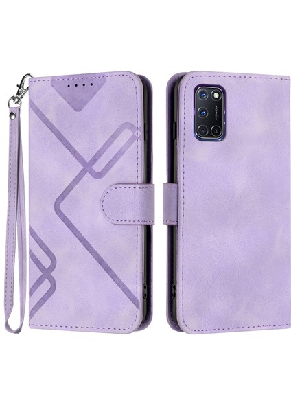 Oppo A92/A72/A52 Için Kılıf Kart Yuvası Standlı Flip Cüzdan Pu Deri Manyetik Kapak (Yurt Dışından)