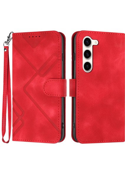Samsung Galaxy S23 Için Kılıf Kart Yuvası Standlı Flip Cüzdan Pu Deri Manyetik Kapak (Yurt Dışından)