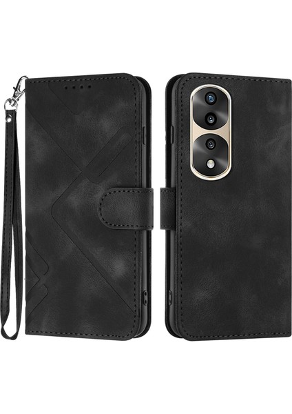 Honor 70 Pro Için Kılıf Kart Yuvası Standlı Flip Cüzdan Pu Deri Manyetik Kapak (Yurt Dışından)