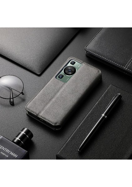 Huawei P60 Zarif Iş Cüzdan Fonksiyonu Için Kılıf Deri Kılıf Flip (Yurt Dışından) modelleri