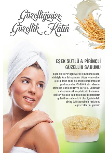 Eşek Sütlü Pirinçli Güzellik Sabunu - 130 Gr modelleri