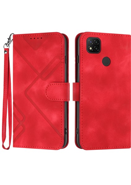 Xiaomi Redmi 9c Için Kılıf Kart Yuvası Standlı Flip Cüzdan Pu Deri Manyetik Kapak (Yurt Dışından)