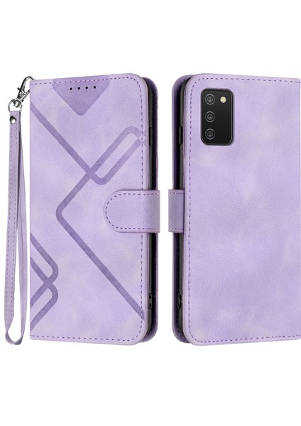 Samsung Galaxy A02S Için Kılıf Kart Yuvası Standlı Flip Cüzdan Pu Deri Manyetik Kapak (Yurt Dışından)