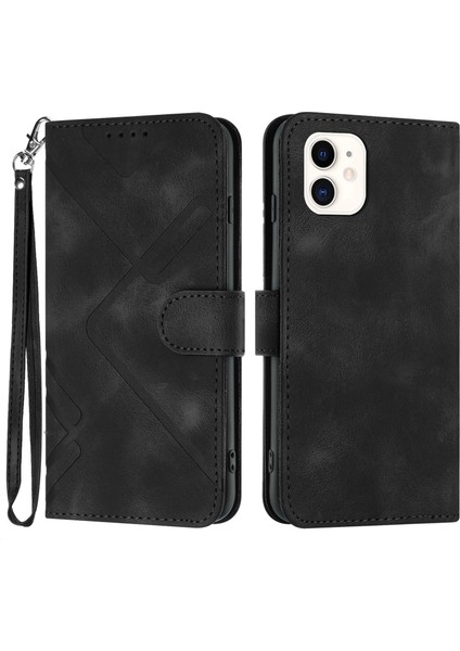 iPhone 12 Mini Için Kılıf Kart Yuvası Standlı Flip Cüzdan Pu Deri Manyetik Kapak (Yurt Dışından)