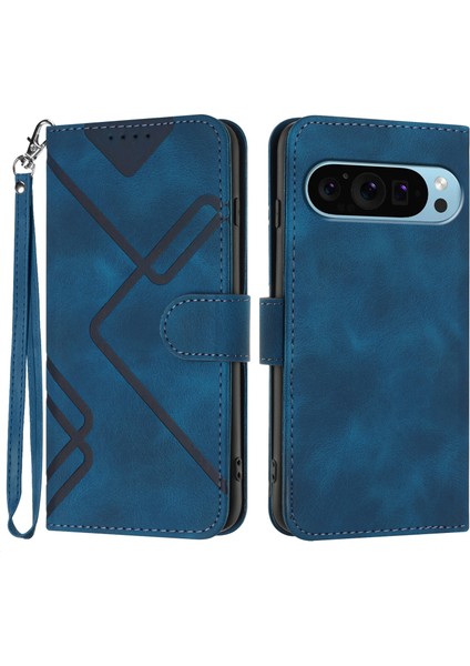 Google Pixel 9 Için Kılıf Kart Yuvası Standlı Flip Cüzdan Pu Deri Manyetik Kapak (Yurt Dışından)