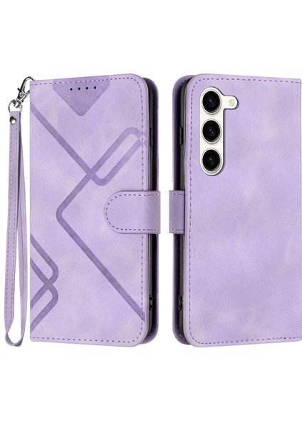 Samsung Galaxy S23 Için Kılıf Kart Yuvası Standlı Flip Cüzdan Pu Deri Manyetik Kapak (Yurt Dışından)