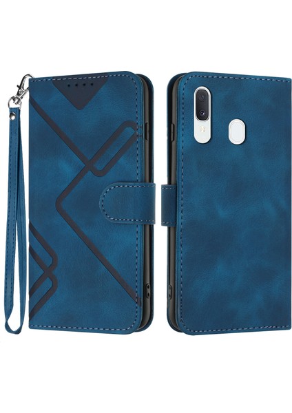 Samsung Galaxy A30/A20 Için Kılıf Kart Yuvası Standlı Flip Cüzdan Pu Deri Manyetik Kapak (Yurt Dışından)