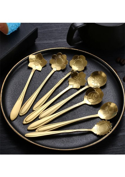 Gümüş Tarzı Et Kiraz Çiçekleri Paslanmaz Çelik Çay Kahve Kaşığı Çay Kaşığı Dondurma Şeker Sofra Takımı Altın Mutfak Sofra Takımı (Yurt Dışından) fiyatları