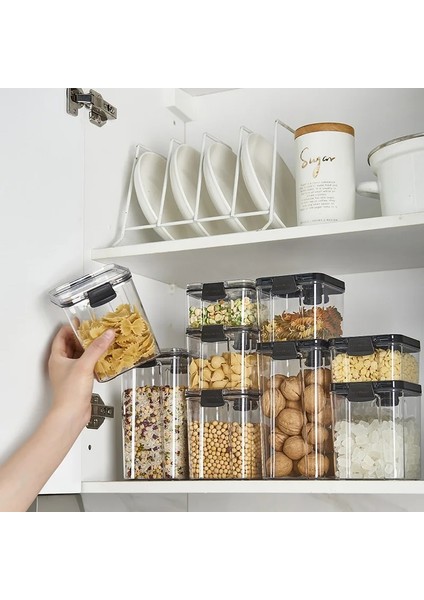 700ML Sarı Stil Plastik Mutfak Şeffaf Saklama Kutusu Mühürlü Kavanoz Tahıllar Fasulye Depolama Organizatör Gıda Kapları Buzdolabı Saklama Kutuları (Yurt Dışından) fiyatları