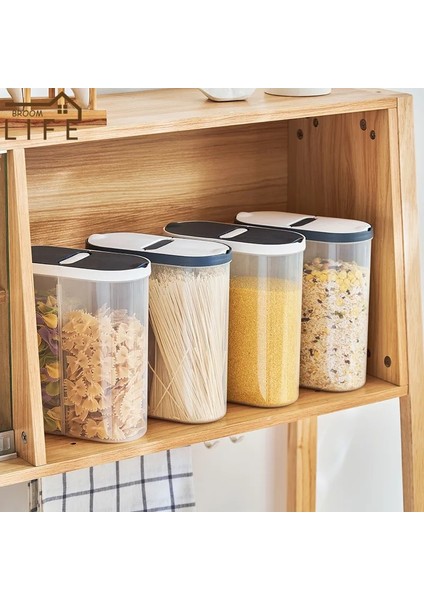 Beyaz Stil 2 Izgara Büyük Kapasiteli Plastik Saklama Kabı Mutfak Tahıl Kavanozları Mühürlü Kutular Tahıl Buzdolabı Graack Tank Organizatör (Yurt Dışından) fiyatları