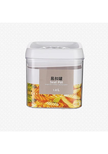 1l Tarzı Mutfak Gıda Saklama Kabı Kapaklı Kutu Mutfak Taze Kavanoz Tutmak Fındık Kurabiye Un Şeker Çay Kahve Şeker Depolama Organizatör (Yurt Dışından)