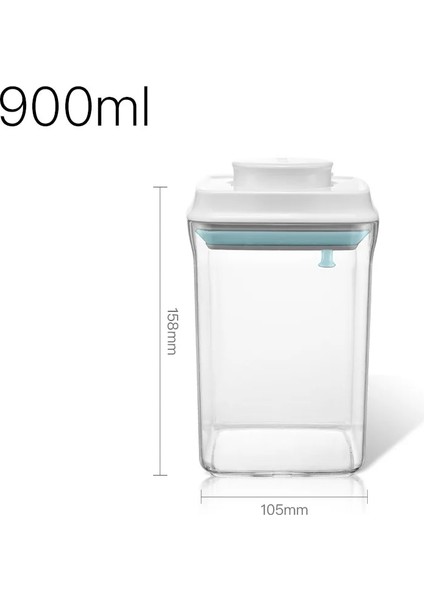 Kare 900ML Stili Hava Geçirmez Gıda Saklama Kabı Mekanik Silikon Conta Bpa Içermeyen Taşınabilir Süt Tozu Saklama Kutusu Momcare Formül Kabı (Yurt Dışından)