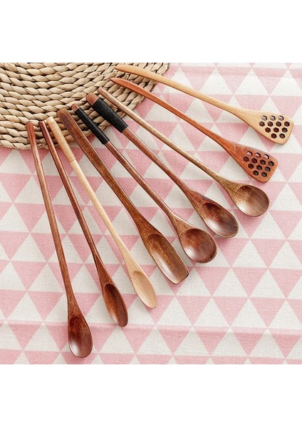 No.1 Tarzı 1 Adet Tahta Kaşık Karıştırma Pirinç Salata Kaşığı Uzun Sap Tatlı Çeşni Şeker Tuz Baharat Kaşığı Sofra Mutfak Gereçleri (Yurt Dışından) fiyatları