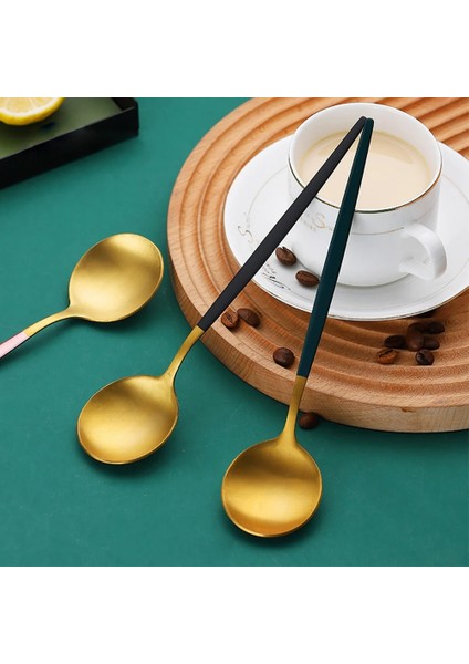 Gökkuşağı Tarzı 1 Adet Kahve Kaşıksız Çelik Kaşık Bal Çay Kahve Uzun Saplı Karıştırma Kaşığı Çay Kaşığı Gadget Mutfak Aletleri Aksesuarları (Yurt Dışından) fırsatları