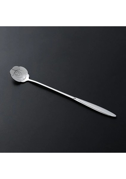 D Stili Çiçek Kaşığı Çay Kaşığı Kahve Kaşığı Uzun Saplı Dondurma Tatlı Kaşığı Gümüş Altın Paslanmaz Çelik Kaşık Kahve Çay Için (Yurt Dışından)