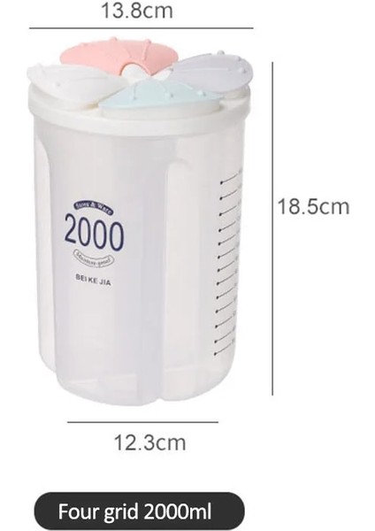 No.2 Tarzı M Beden 2l.5ll Plastik Tahıl Dağıtıcı Saklama Kutusu Mutfak Gıda Tahıl Pirinç Kabı Mühürlü Nem Geçirmez Mühürlü Kutular Saklama Kutusu (Yurt Dışından)