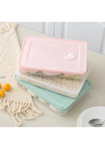 Pembe Kutu Stili 1 Katman Börek Kutusu Dondurulmuş Börek Ev Buzdolabı Hızlı Dondurulmuş Börek Kutusu Wonton Özel Yumurta Muhafaza Saklama Kutusu Çoklu (Yurt Dışından)