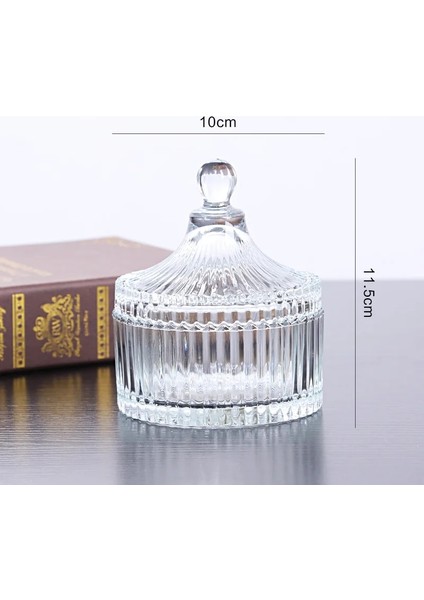 Bir Stil Avrupa Lüks Kristal Şeffaf Cam Arıtma Degaussing Kase Konteyner Yaratıcı Mücevher Kutusu Kapaklı Şeker Kavanoz Dekorasyon (Yurt Dışından)