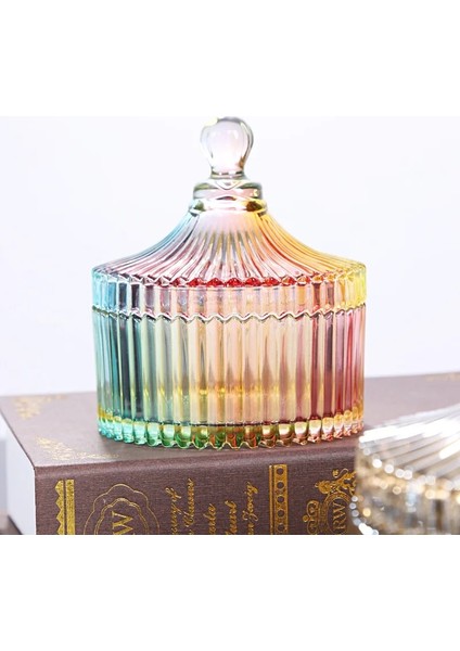 Bir Stil Avrupa Lüks Kristal Şeffaf Cam Arıtma Degaussing Kase Konteyner Yaratıcı Mücevher Kutusu Kapaklı Şeker Kavanoz Dekorasyon (Yurt Dışından) modelleri