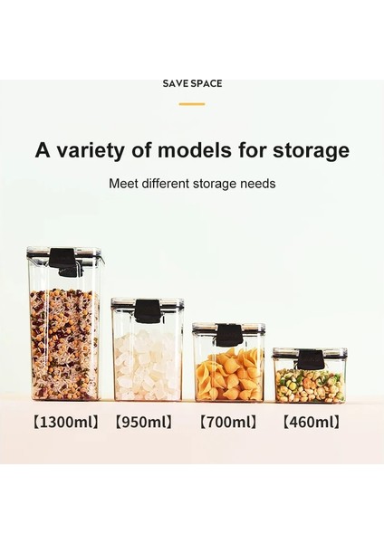 1300ML Sarı Stil ml Gıda Saklama Plastik Konteyner Mutfak Buzdolabı Şehriye Kutusu Tahıllı Saklama Kutusu Şeffaf Mühürlü Can (Yurt Dışından) fiyatları