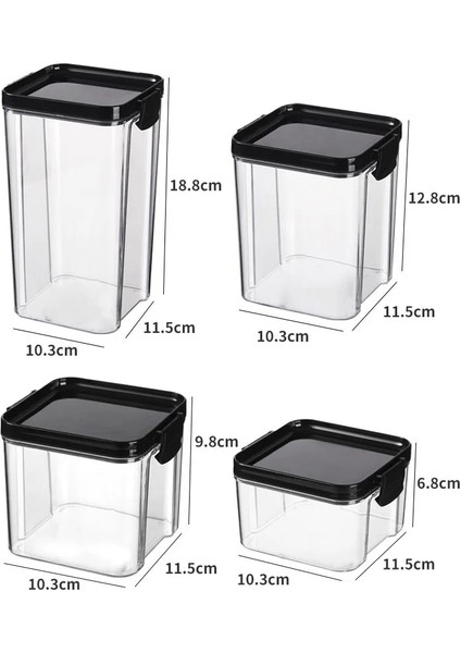 1300ML Sarı Stil ml Gıda Saklama Plastik Konteyner Mutfak Buzdolabı Şehriye Kutusu Tahıllı Saklama Kutusu Şeffaf Mühürlü Can (Yurt Dışından) indirimleri