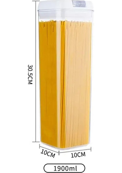 1.9l Tarzı Ev Plastik Depolama Tankı Hava Geçirmez Teneke Kutu Mutfak Depolama Şişeleri Kavanoz Mühürlü Gıda Konteyner Kahve Çekirdekleri Tahıllar Şeker Kavanozları (Yurt Dışından)