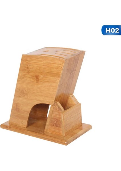 No.2 Tarzı Ahşap Mutfak Bıçağı Tutucu Standı Depolama Raf Raf Bambu Bıçak Blok Saklama Kutusu Organizatör Mutfak Aracı Aksesuarları (Yurt Dışından)