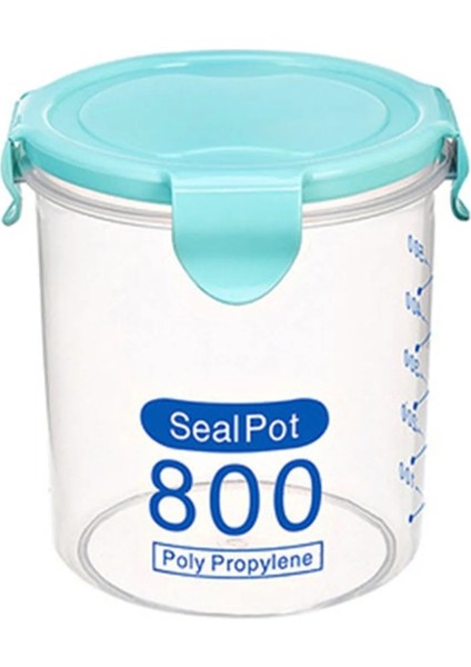 Açık Mavi Tarzı 1000ML ml Gıda Saklama Kapları Mutfak Somun Hububat Organizatör Kavanozları Plastik Taze Sızdırmazlık Sızdırmaz Aperatif Kutusu Şişeleri (Yurt Dışından)