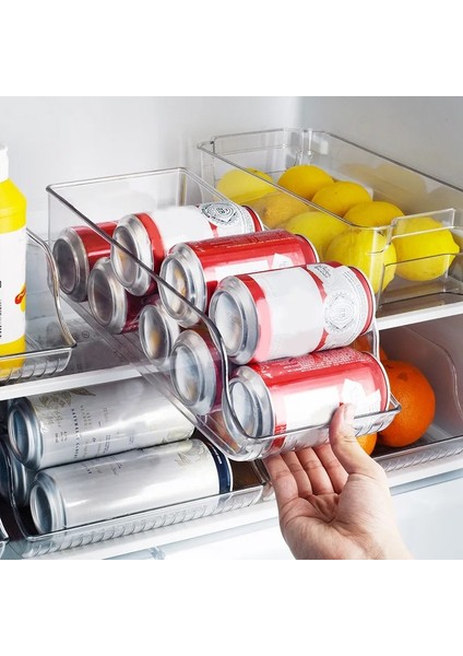 STIL1-35X13.8X9.8CM Stili Buzdolabı Organizatör Kovaları Içecek Dağıtıcı Tutucu Buzdolabı Dondurucu Mutfak Dolapları Şeffaf Plastik Gıda Kiler Depolama Rafı (Yurt Dışından)