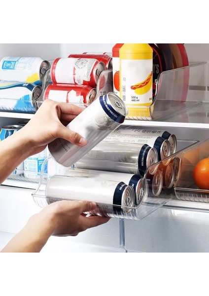 STIL1-35X13.8X9.8CM Stili Buzdolabı Organizatör Kovaları Içecek Dağıtıcı Tutucu Buzdolabı Dondurucu Mutfak Dolapları Şeffaf Plastik Gıda Kiler Depolama Rafı (Yurt Dışından)