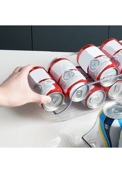 STIL1-35X13.8X9.8CM Stili Buzdolabı Organizatör Kovaları Içecek Dağıtıcı Tutucu Buzdolabı Dondurucu Mutfak Dolapları Şeffaf Plastik Gıda Kiler Depolama Rafı (Yurt Dışından)