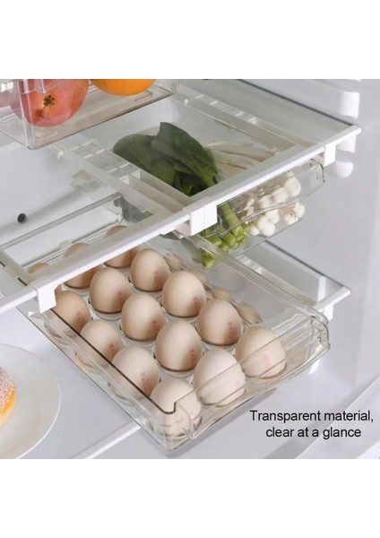 B Tarzı Plastik Şeffaf Buzdolabı Organizatör Raf Altında Slayt Çekmece Kutusu Raf Tutucu Buzdolabı Çekmecesi Mutfak Meyve Gıda Saklama Kutusu (Yurt Dışından) modelleri
