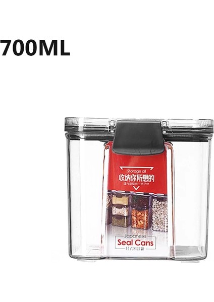 700ML Stili Gıda Saklama Kapları, Hava Geçirmez Kutular Plastik Saklama Kutuları Istiflenebilir Gıda Saklama Kutuları Mutfak Buzdolabı Depolama Tankları (Yurt Dışından)