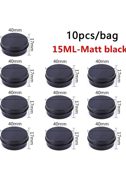 Mat Siyah 15ML Stili Krem Balsamı Tırnak Mum Kozmetik Konteyner Kutusu Için Mlmlml Alüminyum Teneke Kavanoz (Yurt Dışından)