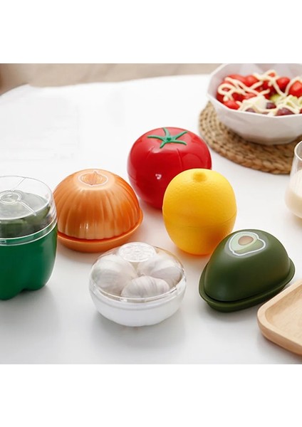 Avokado 300ML Stili 1 Adet Yeni Yaratıcı Mutfak Buzdolabı Sebze Meyve Sebzelik Kapları Soğan Avokado Domates Limon Taze Saklama Kutusu (Yurt Dışından)