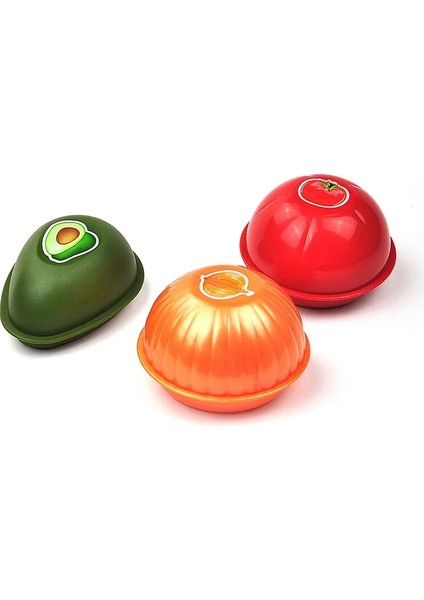 Avokado 300ML Stili 1 Adet Yeni Yaratıcı Mutfak Buzdolabı Sebze Meyve Sebzelik Kapları Soğan Avokado Domates Limon Taze Saklama Kutusu (Yurt Dışından)