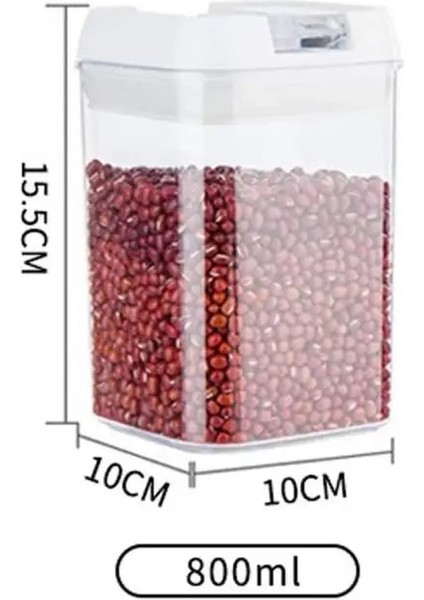 0.8l Tarzı Ev Plastik Depolama Tankı Hava Geçirmez Teneke Kutu Mutfak Depolama Şişeleri Kavanoz Mühürlü Gıda Konteyner Kahve Çekirdekleri Tahıllar Şeker Kavanozları (Yurt Dışından)