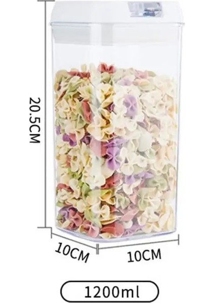 1.2l Şekillendirme Ev Plastik Depolama Tankı Hava Geçirmez Teneke Kutu Mutfak Depolama Şişeleri Kavanoz Mühürlü Gıda Konteyner Kahve Çekirdekleri Tahıllar Şeker Kavanozları (Yurt Dışından)