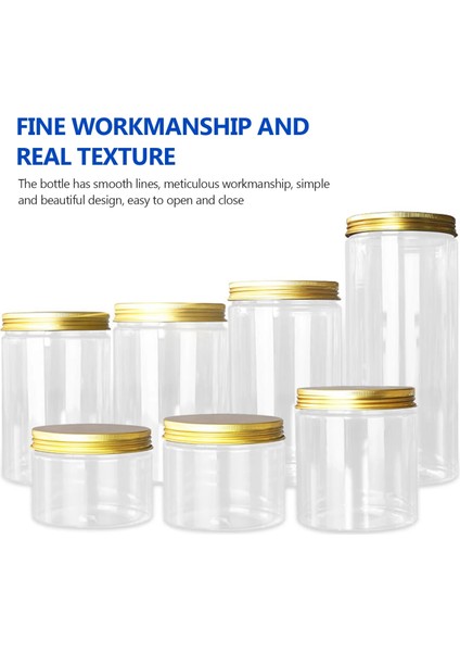 Şeffaf Stil 100ML 50MLMLMLMLML Plastik Kapaklı Kavanoz Vidalı Demir Şeffaf Konteyner Boş Kozmetik Krem Toz Kavanoz Vanity Box (Yurt Dışından) fiyatları