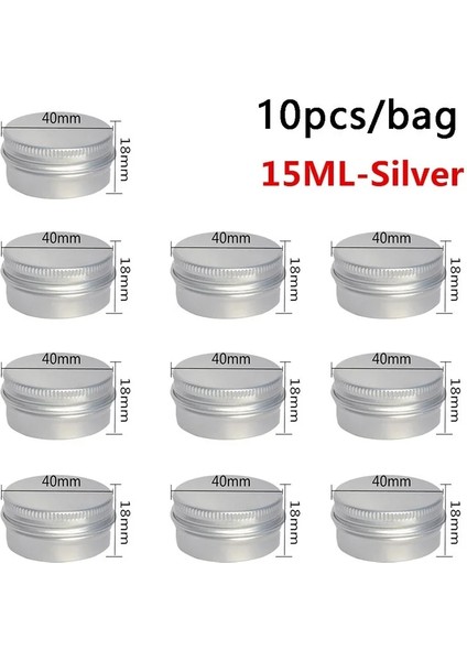 Gümüş 10ML Stili Krem Balsamı Tırnak Mum Kozmetik Konteyner Kutusu Için Mlmlml Alüminyum Teneke Kavanoz (Yurt Dışından) modelleri