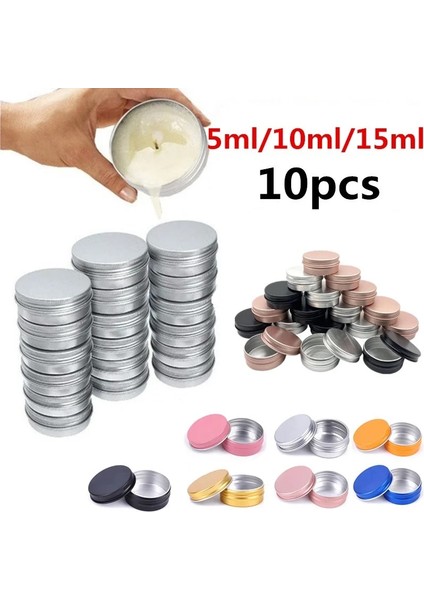 Gümüş 10ML Stili Krem Balsamı Tırnak Mum Kozmetik Konteyner Kutusu Için Mlmlml Alüminyum Teneke Kavanoz (Yurt Dışından) fırsatları