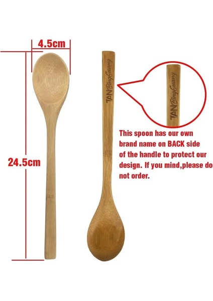 Kaşık ve Tong C Stili Ahşap Bambu Katı Kaşık Mutfak Alet Seti Çorba Kaşığı Gıda Maşası Bambu Çatal Pişirme Karıştırma Karıştırma Doğal Sofra Takımı (Yurt Dışından) indirimleri