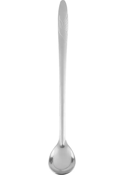 .5cm Paslanmaz Çelik Uzun Saplı Buzlu Çay Kaşığı Kahve Soğuk Içecek Meyve Suyu Kaşığı Uzun Buz Kaşığı Karıştırma Kaşığı (Yurt Dışından)