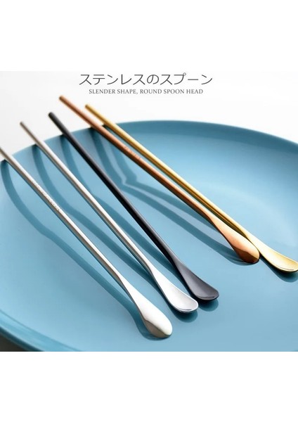 Gümüş 15CM Tarzı 1 Bilgisayar Kahve Kaşığı Paslanmaz Çelik Uzun Sap Karıştırma Karıştırıcısı Bal Kaşığı Dondurma Tatlı Çay Kaşığı Bardak Takımı Sofra Takımı Mutfak Aleti (Yurt Dışından) indirimleri